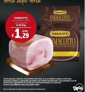 Deco Supermercati Parmacotto Prosciutto cotto offerta
