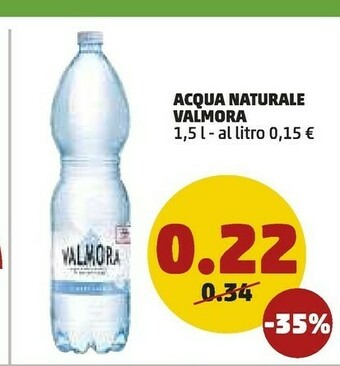 PENNY Valmora Valmora - Acqua Minerale Naturale 500 g(ml) offerta