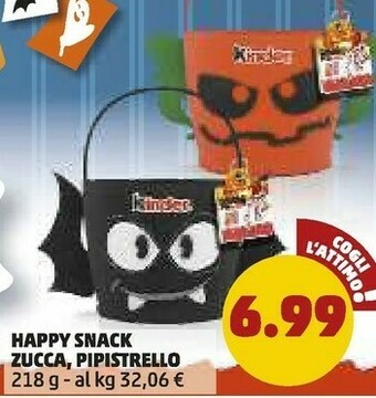 PENNY Kinder Happy Snack Zucca Pipistrello offerta