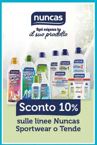 nuncas sulle linee Nuncas Sportwear o Tende