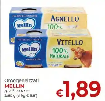 Omogeneizzati MELLIN gusti carne 2x80 g