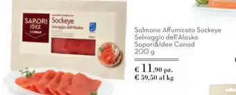 Conad City Salmone Affumicato Sockeye Selvaggio dell'Alaska Sapori&Idee Conad 200 g offerta