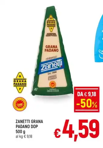 A&O ZANETTI GRANA PADANO DOP 500 g offerta