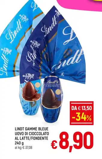 A&O LINDT GAMME BLEUE UOVO DI CIOCCOLATO AL LATTE/FONDENTE 240 g offerta