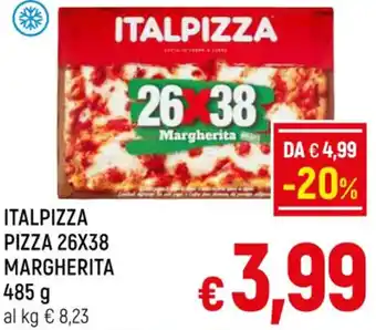 A&O ITALPIZZA PIZZA 26X38 MARGHERITA 485 g offerta