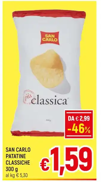 A&O SAN CARLO PATATINE CLASSICHE 300 g offerta