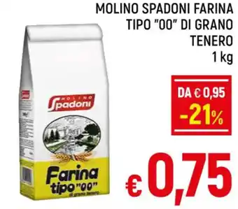 A&O MOLINO SPADONI FARINA TIPO "00" DI GRANO TENERO 1 kg offerta