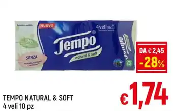 A&O TEMPO NATURAL & SOFT 4 veli 10 pz offerta