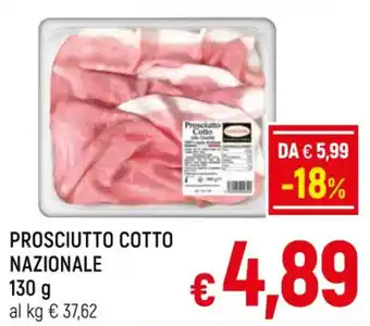 A&O PROSCIUTTO COTTO NAZIONALE 130 g offerta