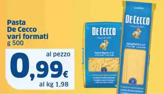 Ok Sigma Pasta De Cecco vari formati g 500 offerta