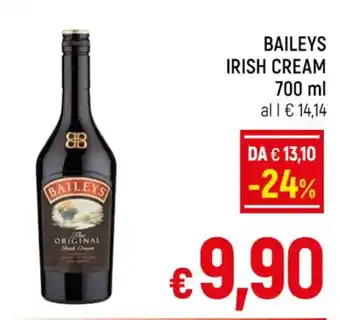 A&O BAILEYS IRISH CREAM 700 ml offerta