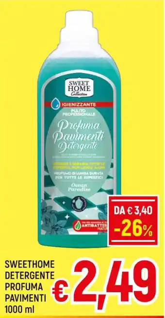 A&O SWEETHOME DETERGENTE PROFUMA PAVIMENTI 1000 ml offerta