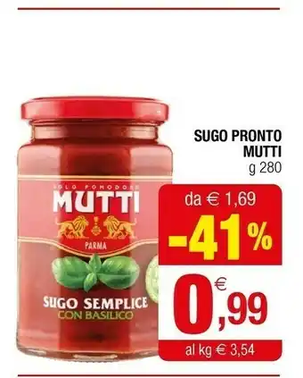 Iperal Mutti Sugo Pronto offerta