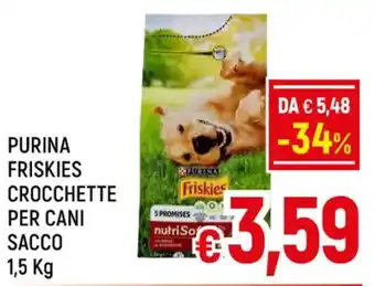 A&O PURINA FRISKIES CROCCHETTE PER CANI SACCO 1,5 Kg offerta
