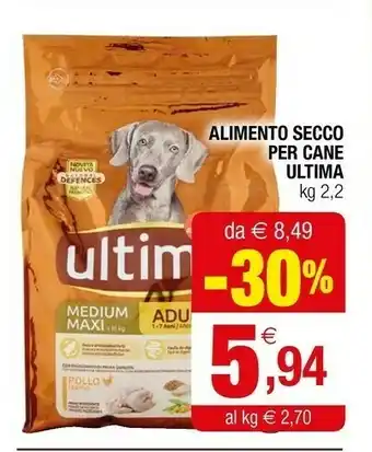 Ultima Alimento Secco Per Cane