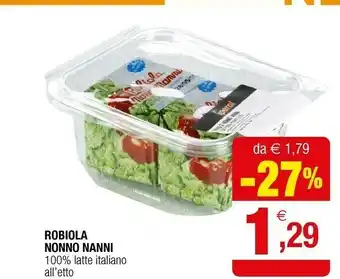 Iperal Nonno Nanni Robiola offerta