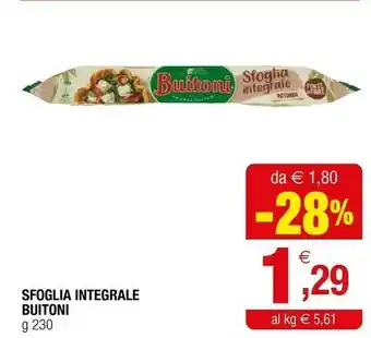 Iperal Buitoni Sfoglia Integrale offerta