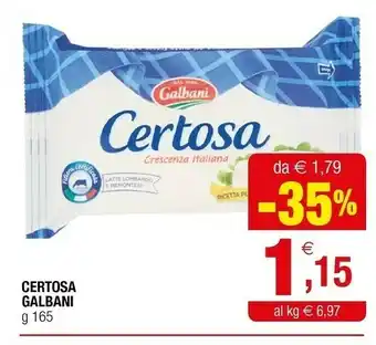Iperal Galbani Certosa 165 G(ml) offerta