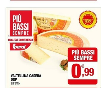 Iperal Valtellina Casera Dop offerta