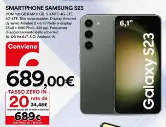 Ipercoop SMARTPHONE SAMSUNG S23 offerta