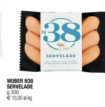 Wuber Wüber - Servelade N. 38 Solo Carne Di Suino Italiano Affumicato Con Legno Di Faggio 300 G(ml)