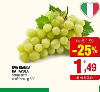Iperal Uva Bianca Da Tavola Senza Semi offerta