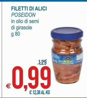 MD Discount Poseidon Filetti Di Alici In Olio Di Semi Di Girasole offerta