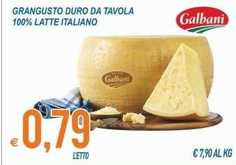 MD Discount Galbani Grangusto Duro Da Tavola 100% Latte Italiano offerta