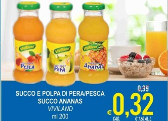 MD Discount Viviland Succo E Polpa Di Pesca 200 G(ml) offerta