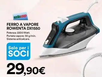 Ipercoop FERRO A VAPORE ROWENTA DX1550 offerta