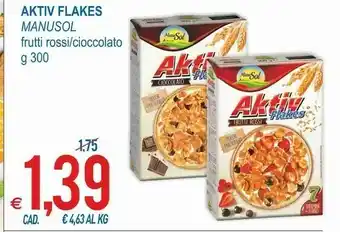 MD Discount ManuSol Aktiv Flakes Frutti Rossi / Cioccolato offerta