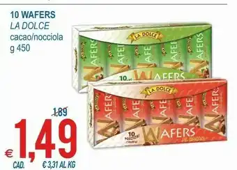 MD Discount La Dolce 10 Wafers Cacao / Nocciola offerta