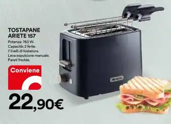 Ipercoop TOSTAPANE ARIETE 157 offerta