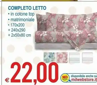 MD Discount Completo Letto In Cotone offerta