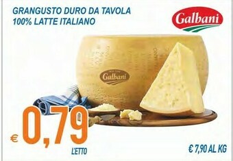 MD Discount Galbani Grangusto Duro Da Tavola 100% Latte Italiano offerta