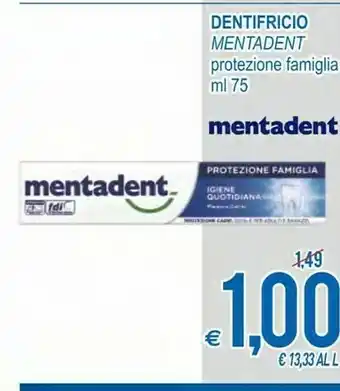 MD Discount Mentadent Dentifricio Protezione Famiglia offerta