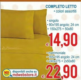 MD Discount Completto Letto offerta