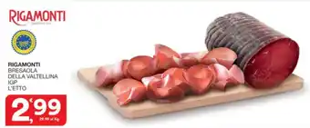 Sisa RIGAMONTI BRESAOLA DELLA VALTELLINA IGP L'ETTO offerta