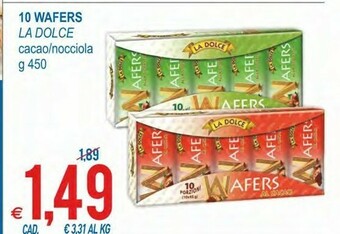 MD Discount La Dolce Wafers Alla Nocciola 450 G(ml) offerta
