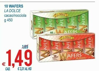MD Discount La Dolce 10 Wafers Cacao / Nocciola offerta