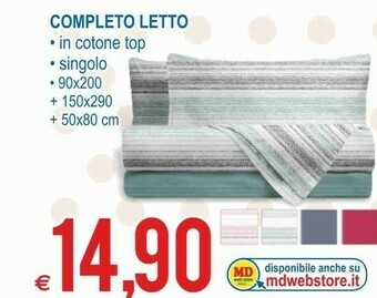 MD Discount Completo Letto In Cotone offerta