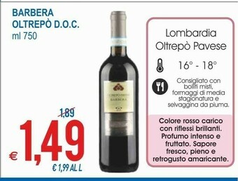 MD Discount Barbera Oltrepò Doc offerta