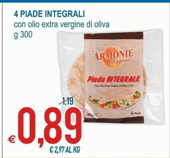 MD Discount Armonie 4 Piade Integrali Con Olio Extra Vergine Di Oliva offerta