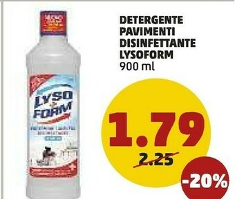 PENNY Lysoform Detergente Pavimenti Disinfettante offerta