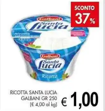 PrestoFresco RICOTTA SANTA LUCIA GALBANI GR 250 offerta