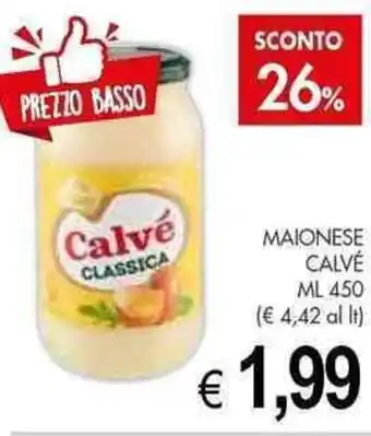 PrestoFresco MAIONESE CALVÉ ML 450 offerta
