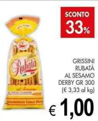 PrestoFresco GRISSINI RUBATA AL SESAMO DERBY GR 300 offerta