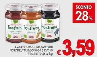 PrestoFresco CONFETTURA GUSTI ASSORTITI FIORDIFRUTTA RIGONI GR 330/340 offerta