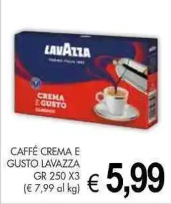 PrestoFresco CAFFÉ CREMA E GUSTO LAVAZZA gr 250 x 3 offerta