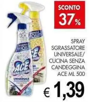 PrestoFresco SPRAY SGRASSATORE UNIVERSALE/ CUCINA SENZA CANDEGGINA ACE ML 500 offerta